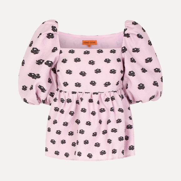 NWT Stine Goya Kinsley Peonies Floral Jaquard Top | XL - Picture 3 of 11